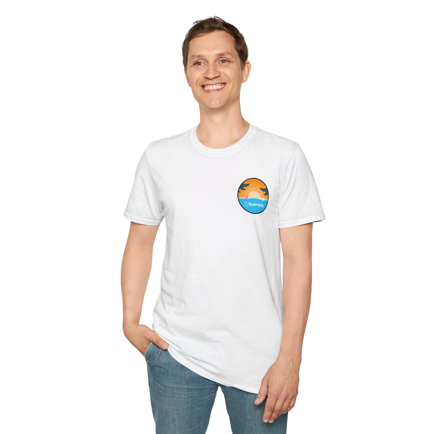 Tropical Sunset Unisex Softstyle T-Shirt, Beach Vibes Tee, Summer Shirt, Vacation Apparel, Gift for Travelers