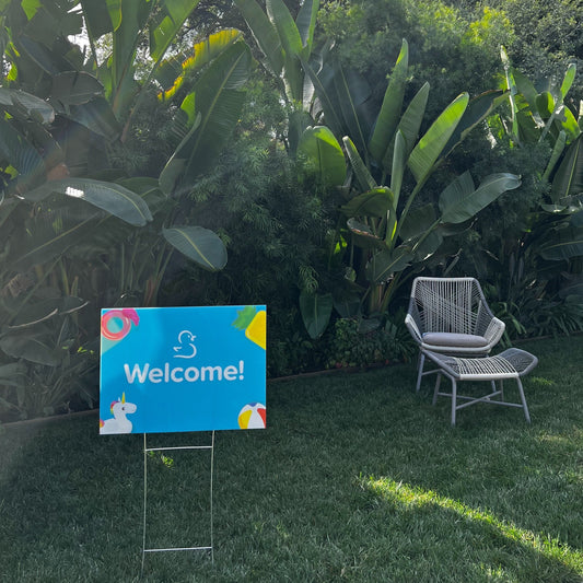 Swimply "Welcome" Yard Sign