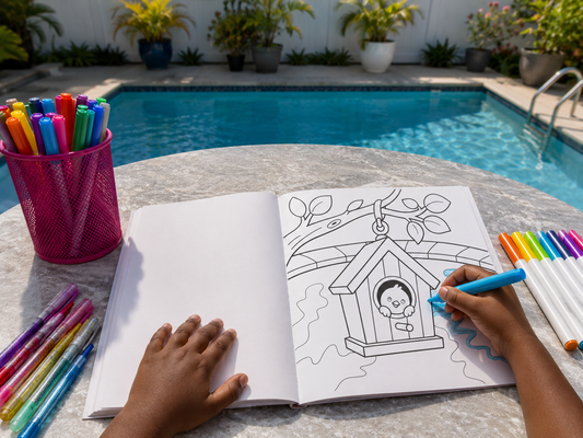 Back Yard Swimming Pool coloring book