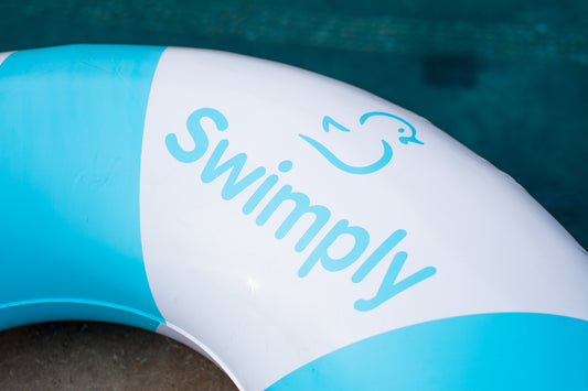 48-inch Adult Blue and White Swimply Round Floatie